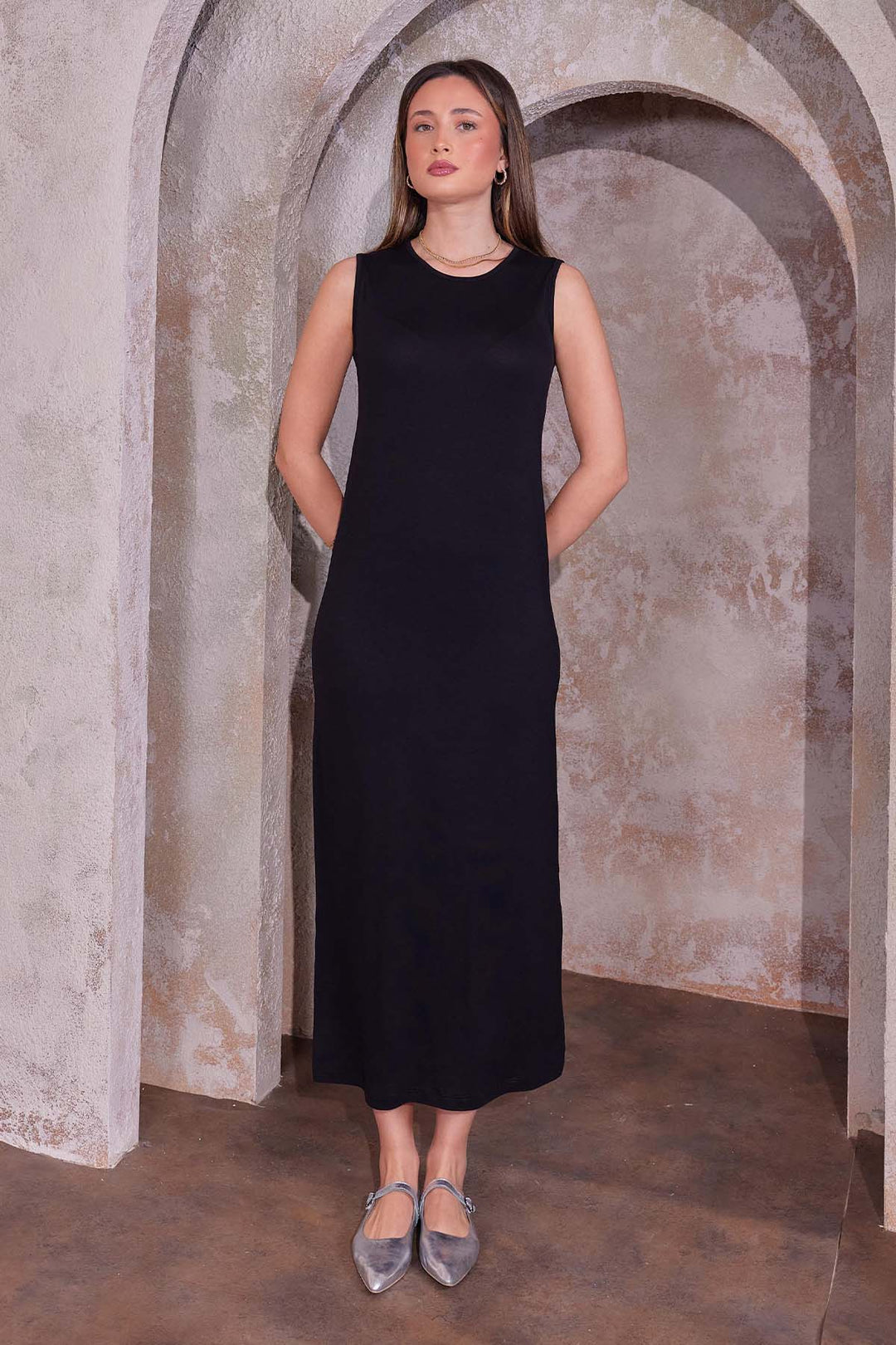 BNG Women Sleeveless Jersey Underdress Black 4775 - Southend