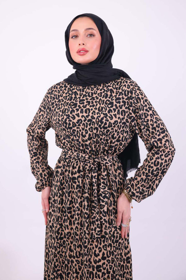 BNG Women Leopar Desenli Tesettür Elbise Leopar 4858 - Marcq-en-Baroeul