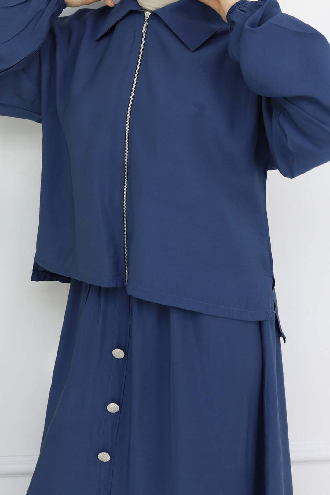 BNG Women Zippered Suit Dress Indigo 4807 - Holubivske