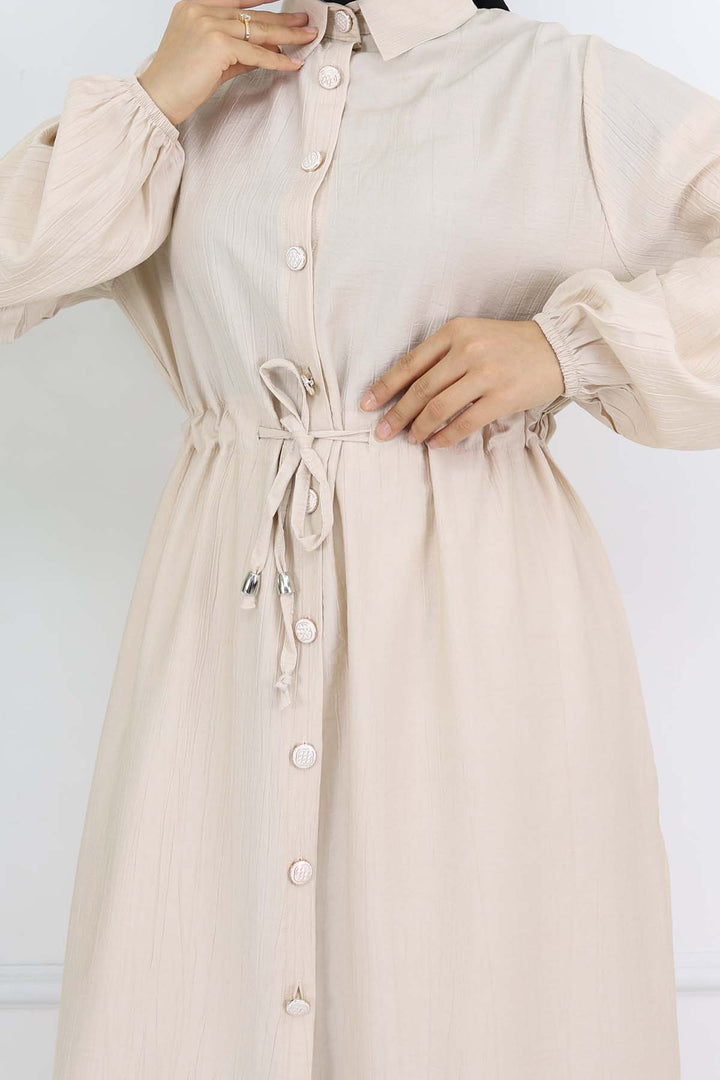 BNG Women Yandan Yırtmaç Detaylı Tunik Pantolon Takım Taş Rengi 4770 - Bowling Green