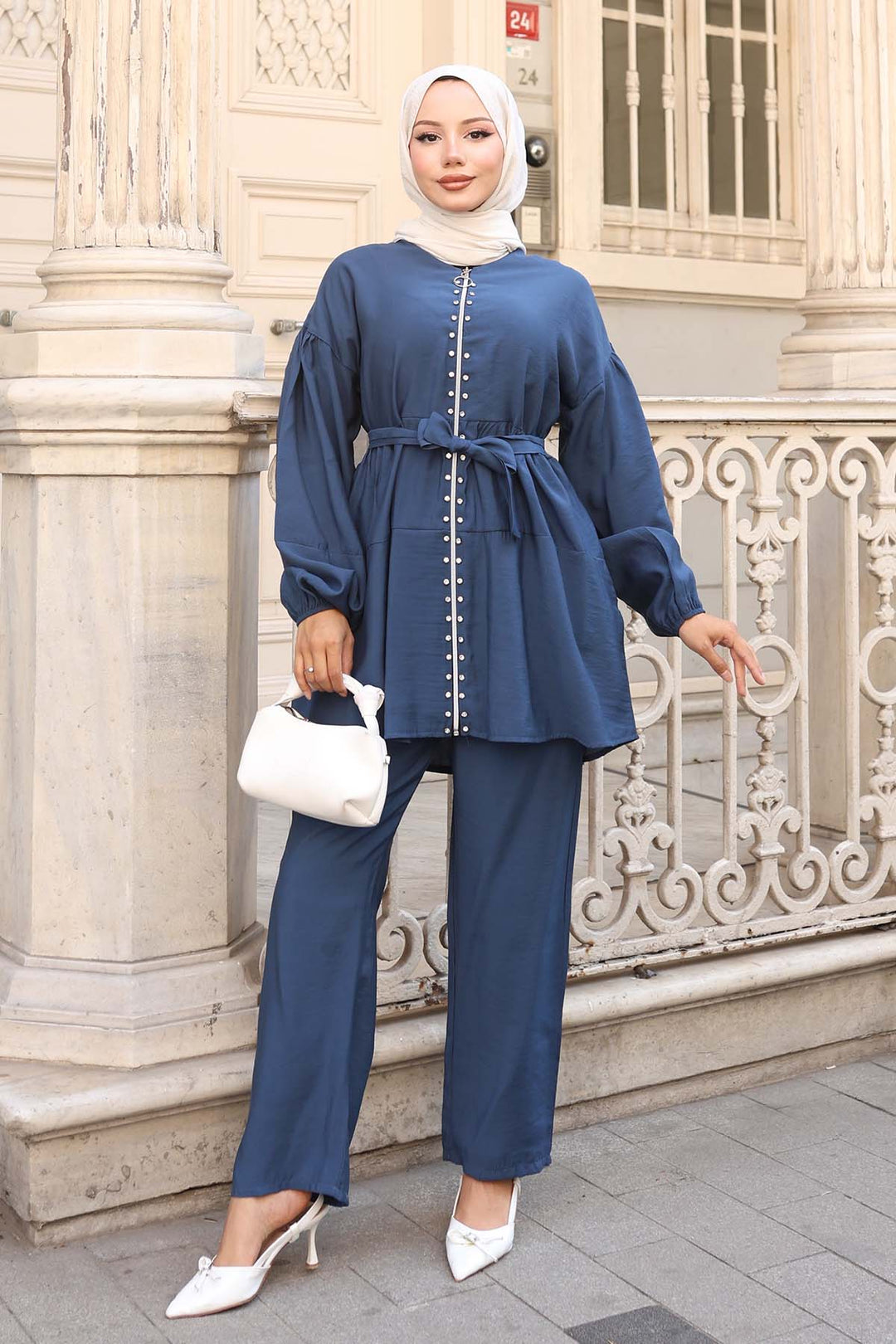 BNG Women Taş Detaylı İkili Takım İndigo 4877 - Bakhmut