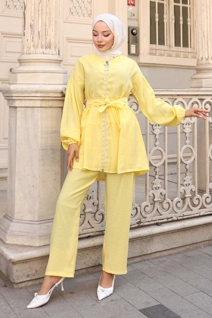 BNG Women Stone Detailed Two-Piece Yellow 4877 - Colchester