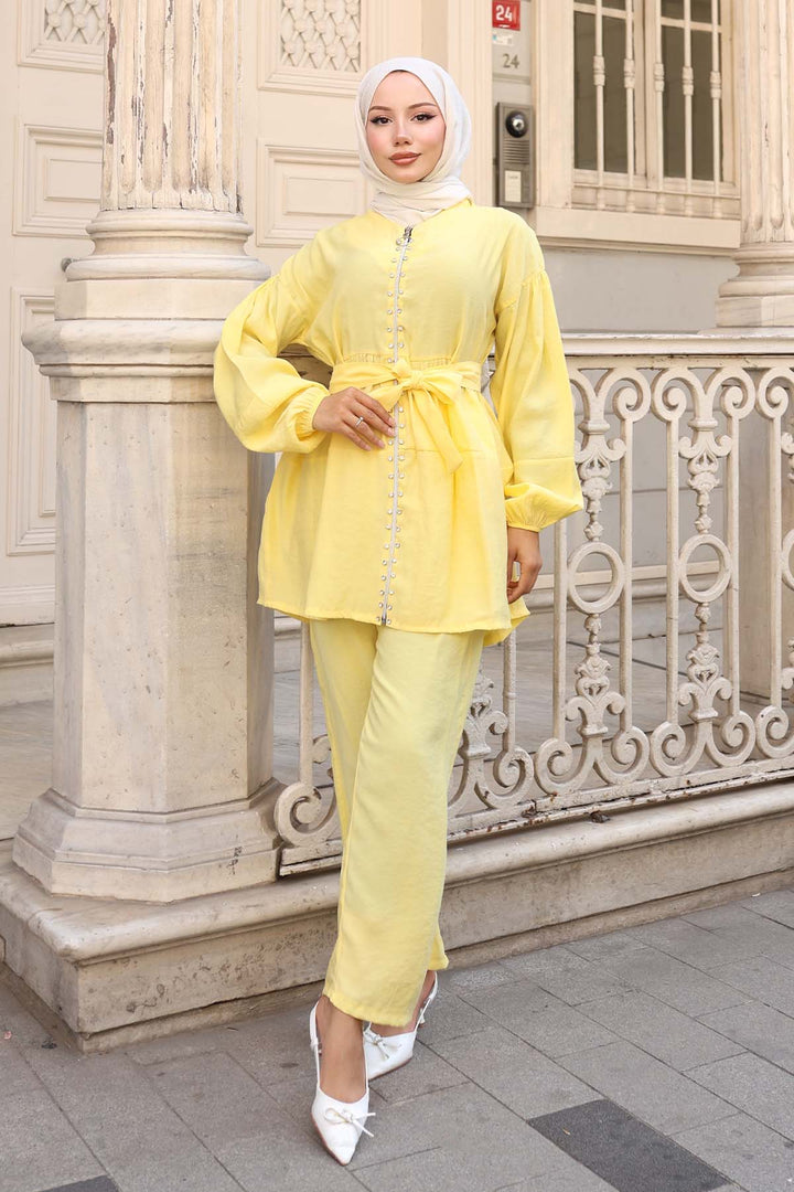 BNG Women Stone Detailed Two-Piece Yellow 4877 - Colchester