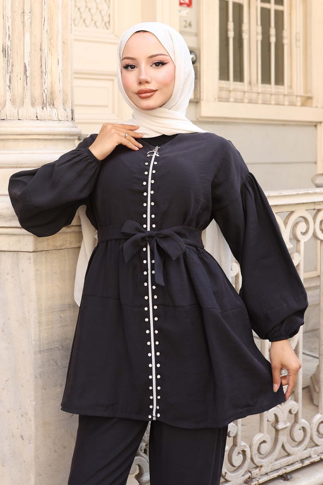 BNG Women Taş Detaylı İkili Takım Siyah 4877 - Kettering