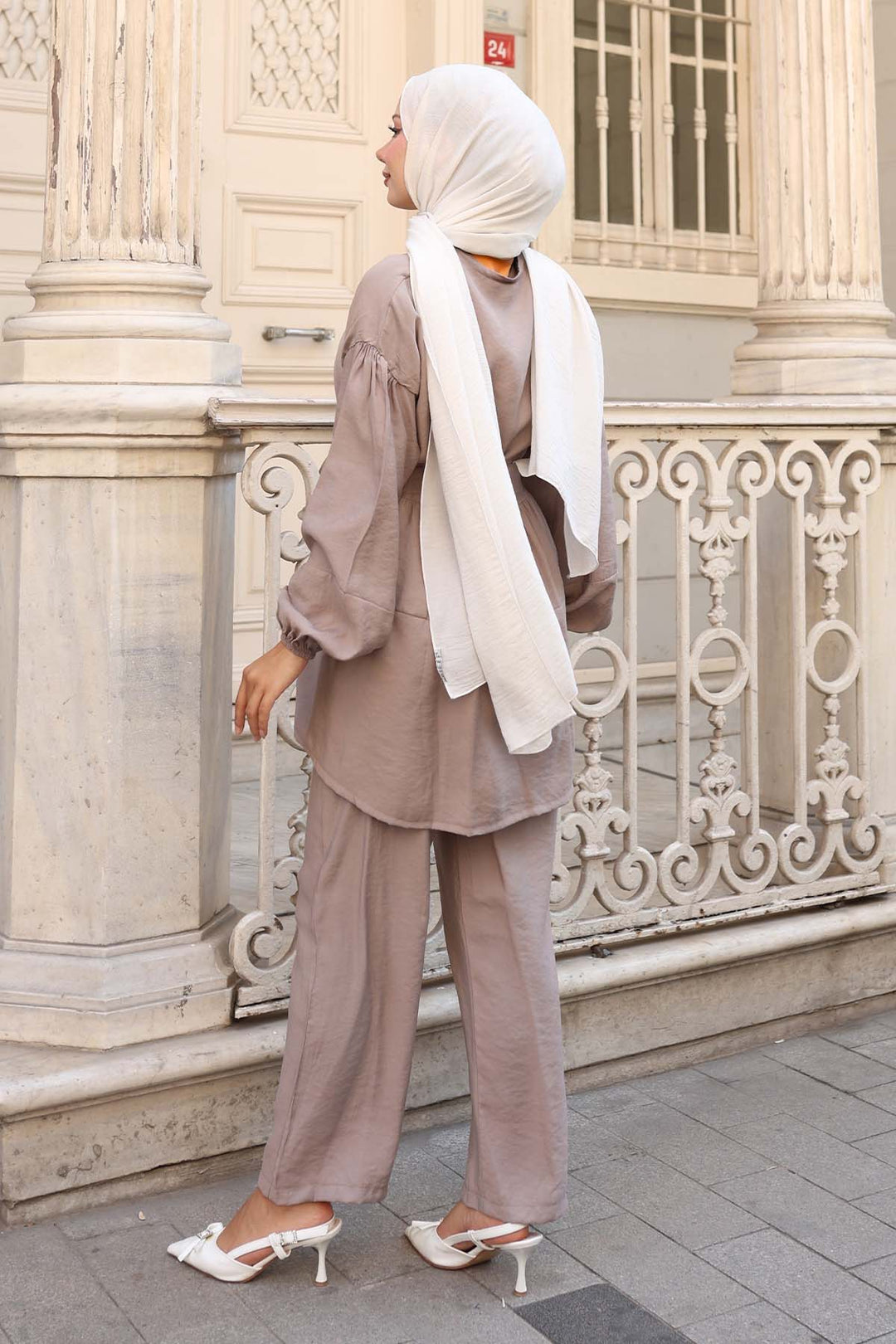 BNG Women Taş Detaylı İkili Takım Vizon 4877 - Wake Forest