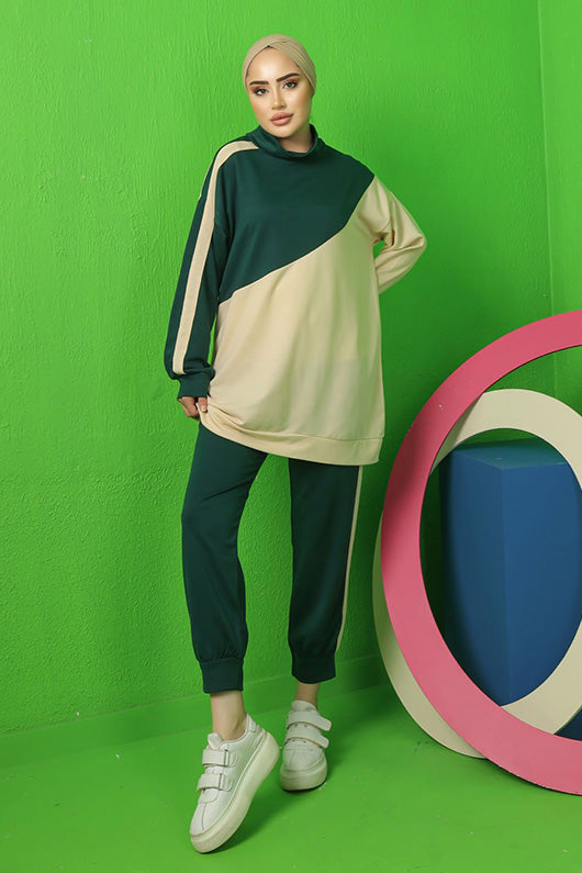 BNG Women Two-Thread Hijab Set Emerald Green - Clermont