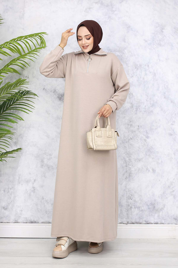 BNG Women Basic Hijab Dress - Beige 2333 - Cantù