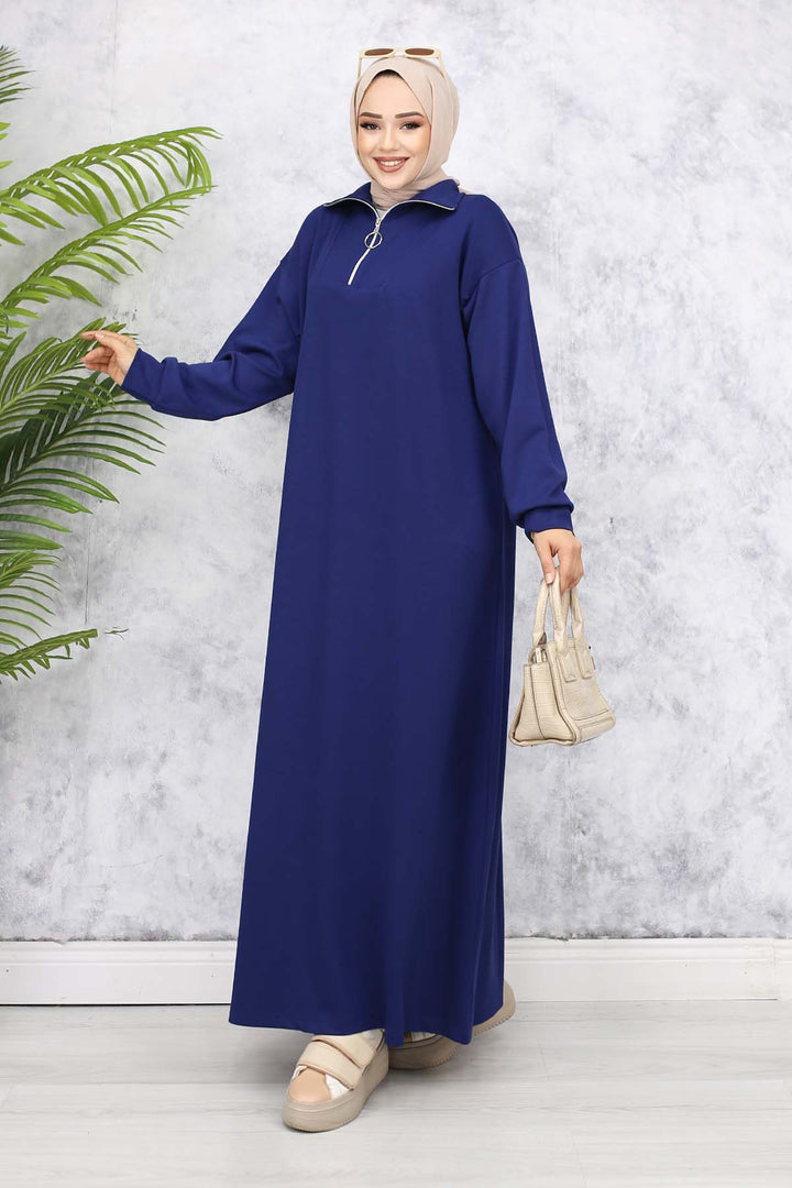 BNG Women Basic Hijab Dress - Navy Blue 2333 - Greenville