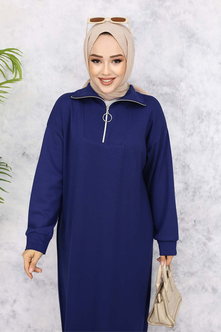 BNG Women Basic Hijab Dress - Navy Blue 2333 - Greenville
