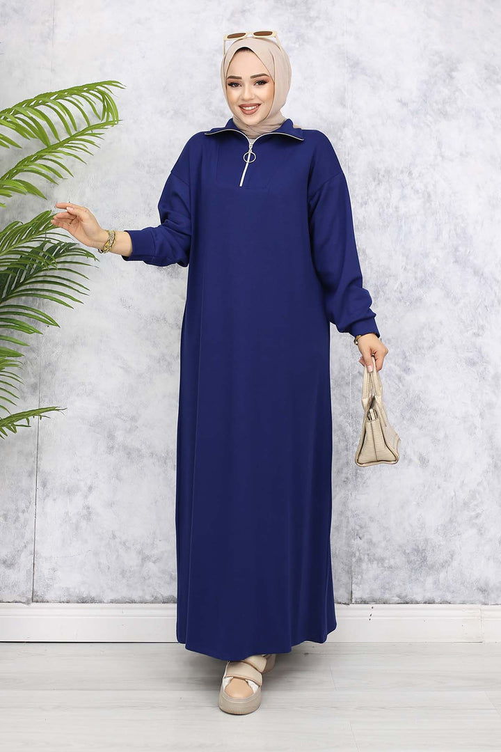 BNG Women Basic Hijab Dress - Navy Blue 2333 - Greenville