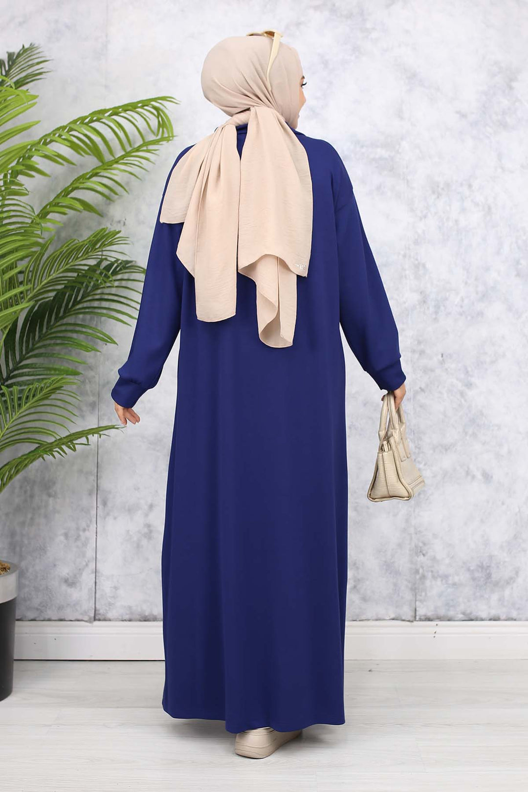 BNG Women Basic Hijab Dress - Navy Blue 2333 - Greenville