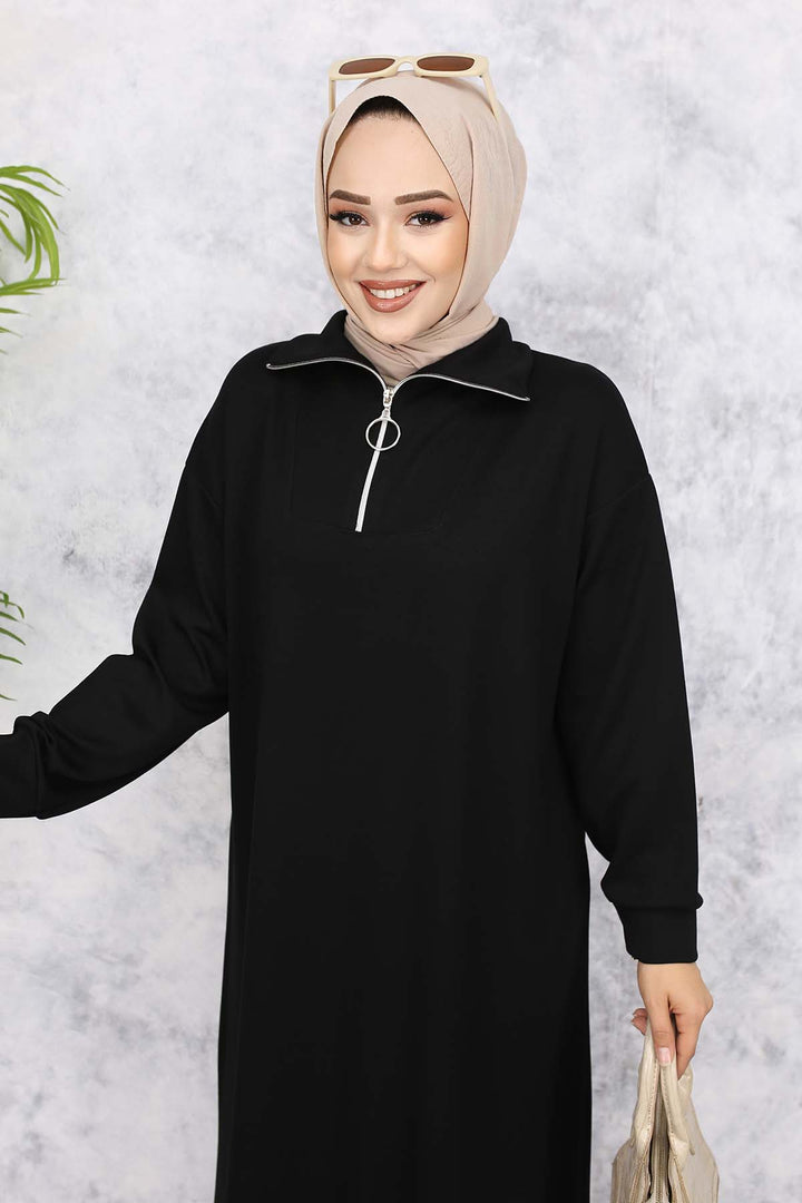 BNG Women Basic Hijab Dress - Black 2333 - Tomatlán