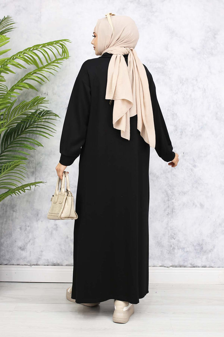 BNG Women Basic Hijab Dress - Black 2333 - Tomatlán