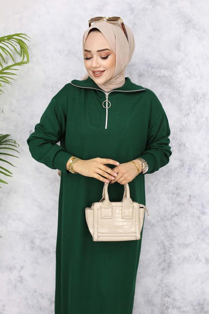 BNG Women Basic Hijab Dress - Emerald Green 2333 - Eisenach