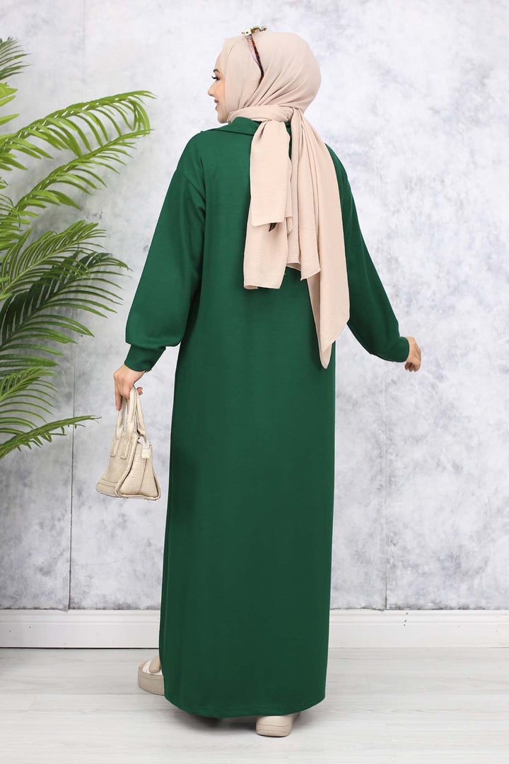 BNG Women Basic Hijab Dress - Emerald Green 2333 - Eisenach