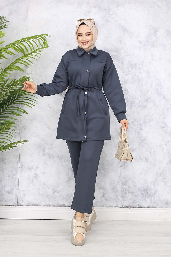 BNG Women Scuba Hijab Suit 4567 Anthracite - Stade