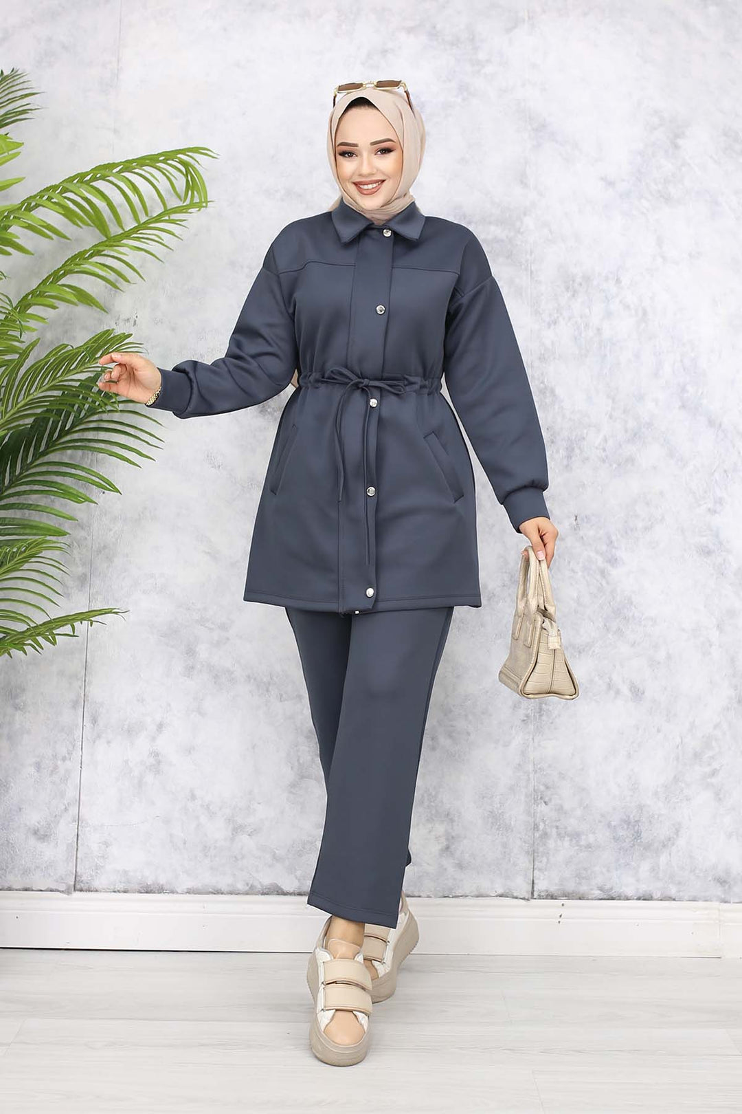 BNG Women Scuba Hijab Suit Anthracite 4567 - Perth