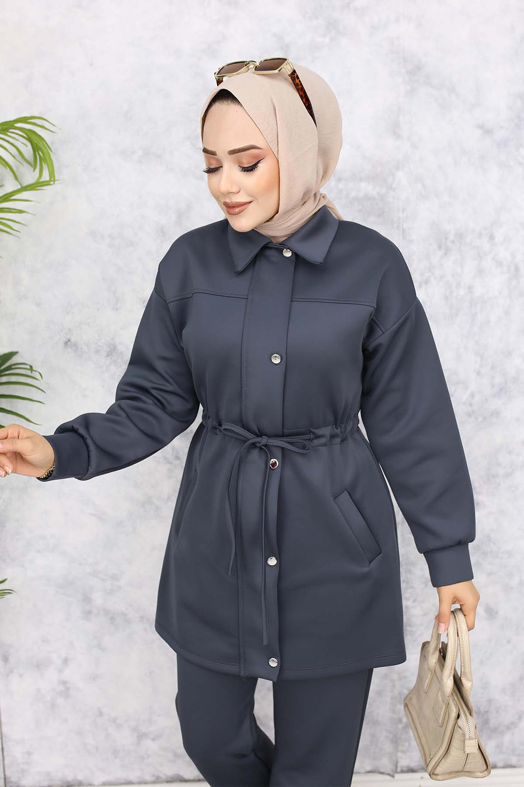 BNG Women Scuba Hijab Suit Anthracite 4567 - Perth