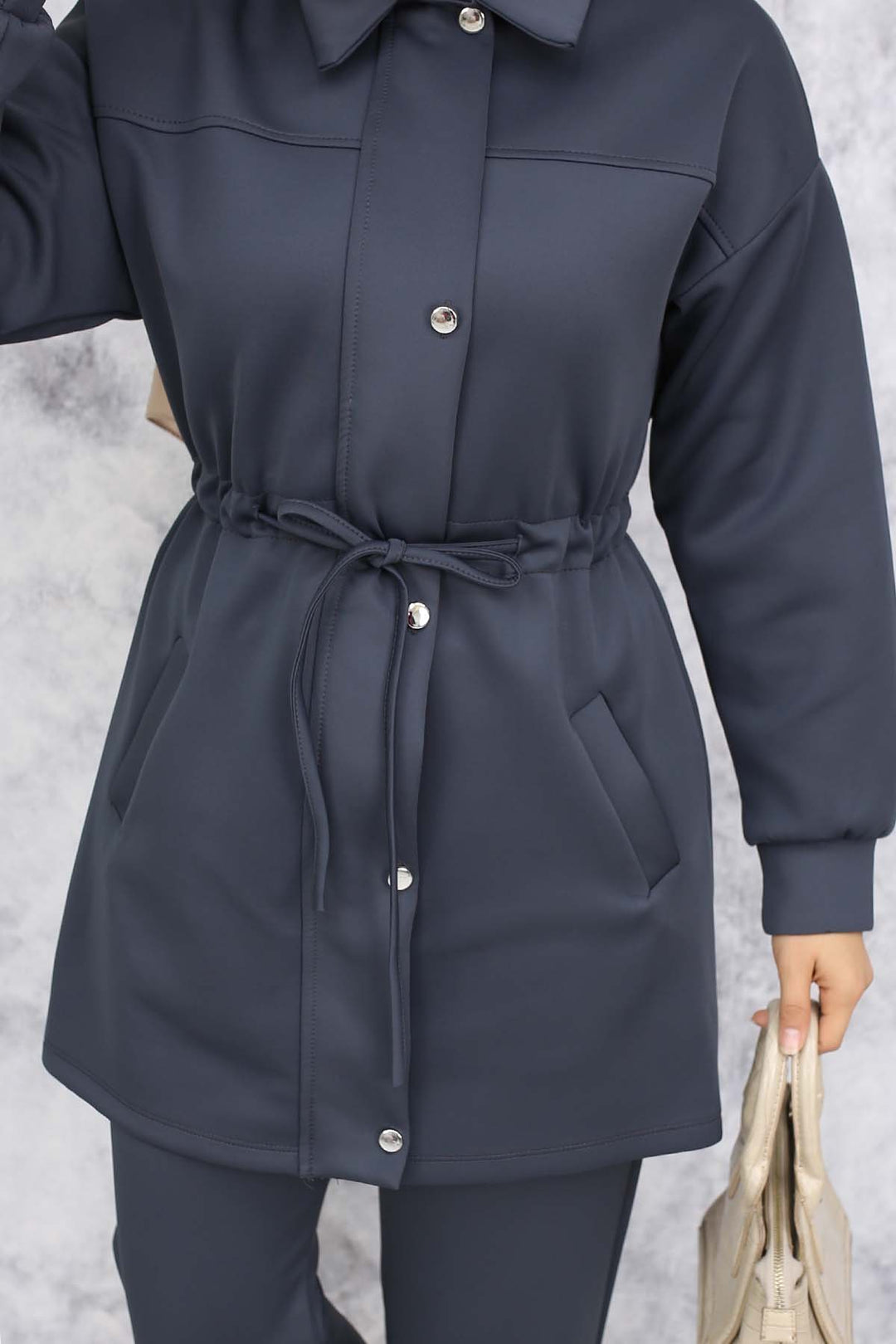 BNG Women Scuba Hijab Suit 4567 Anthracite - Stade