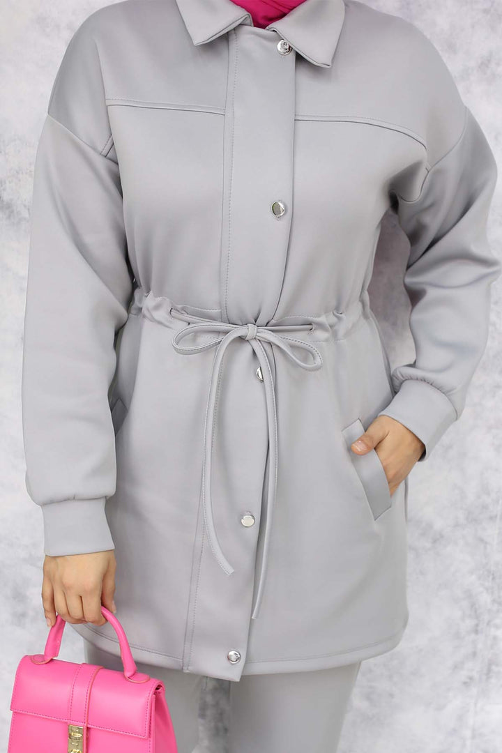 BNG Women Scuba Tesettür Takım Gri 4567 - Poltava