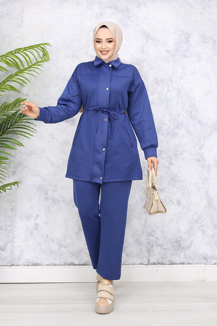 BNG Women Scuba Hijab Suit 4567 Indigo - Anglet