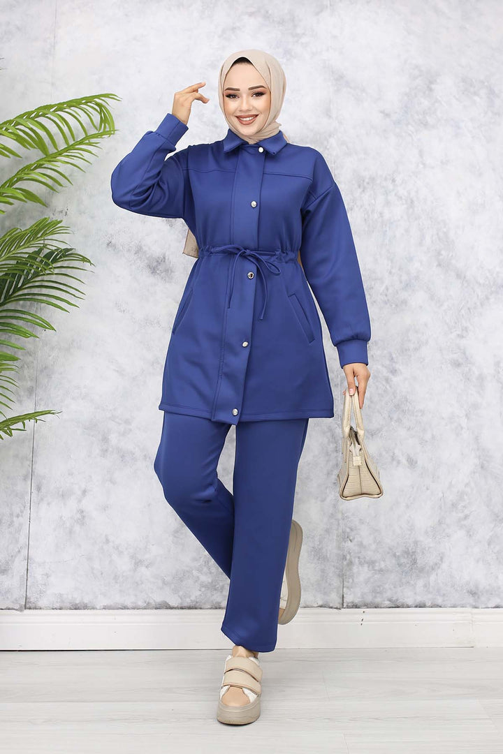 BNG Women Scuba Hijab Suit 4567 Indigo - Anglet