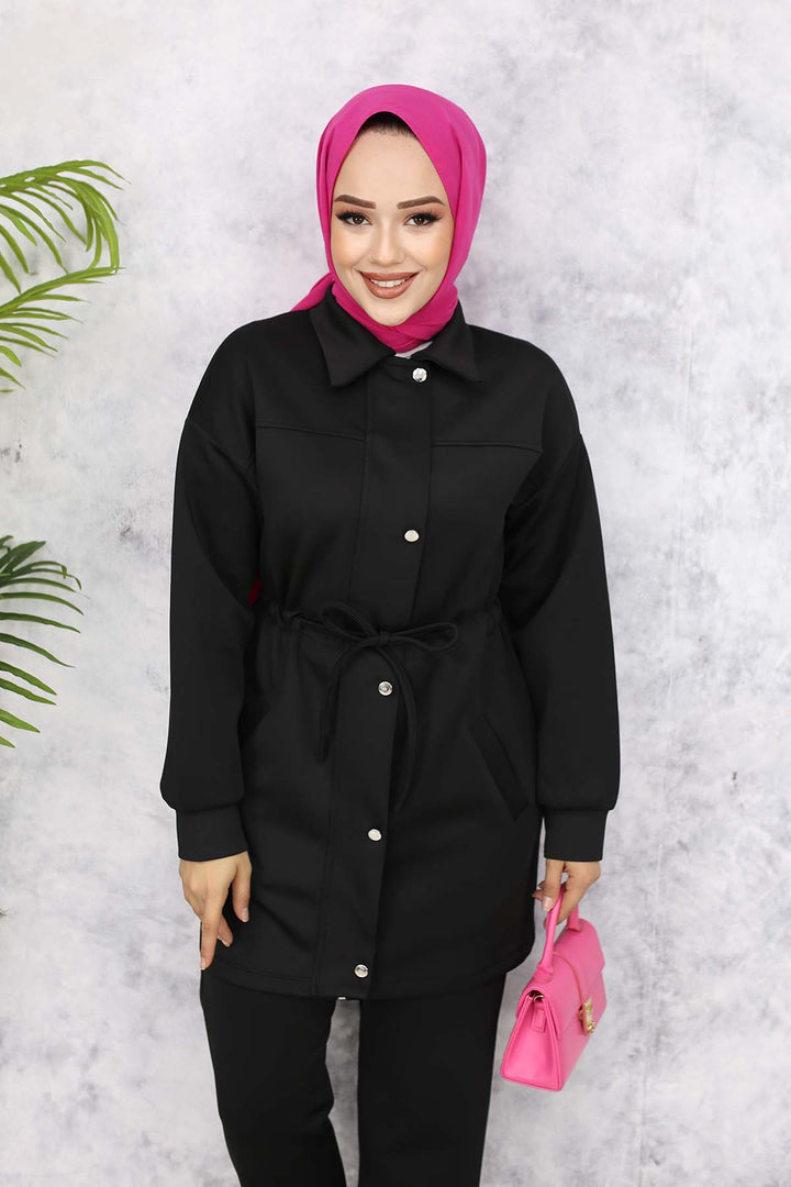 BNG Women Scuba Tesettür Takım Siyah 4567 - Rexburg