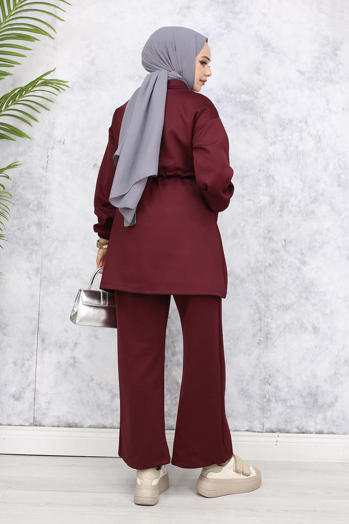 BNG Women Scuba Twin Set Burgundy 4565 - Cathedral City