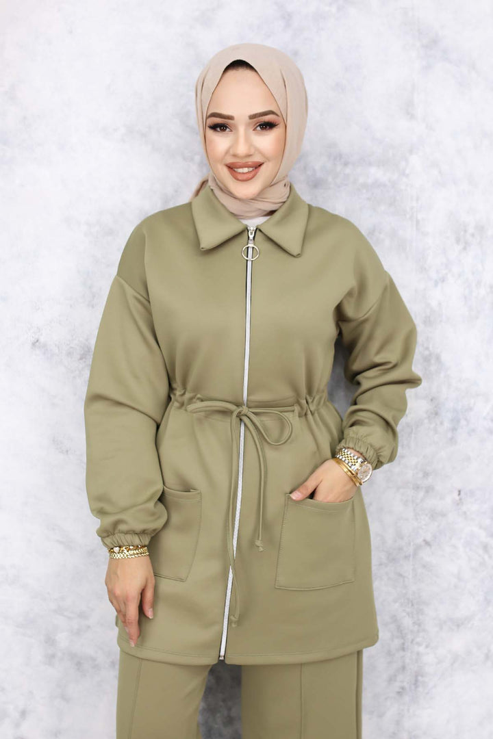 BNG Women Scuba Two Piece Set Çağla 4565 - Paisley