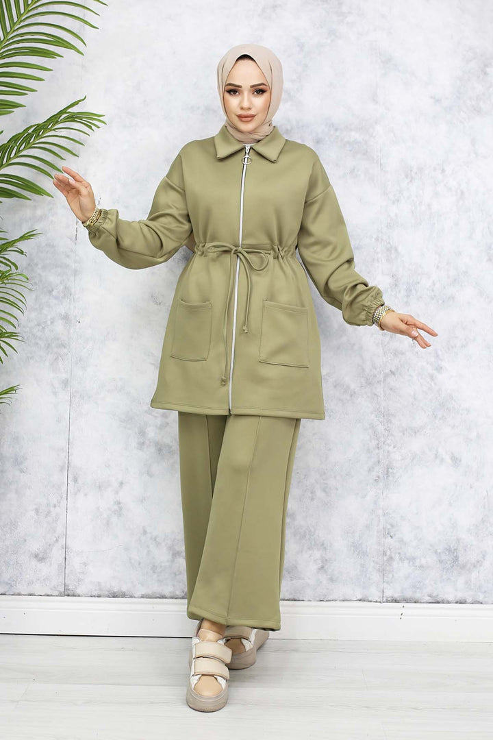 BNG Women Scuba Two Piece Set Çağla 4565 - Paisley