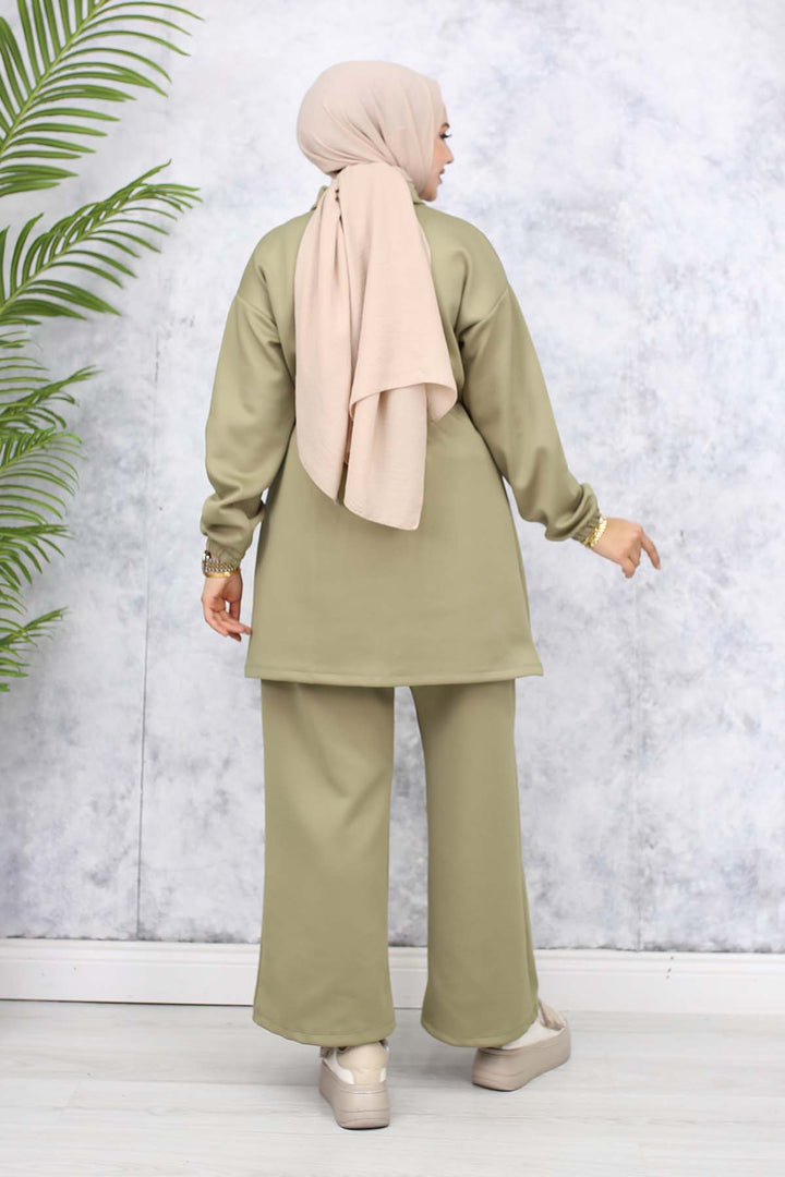 BNG Women Scuba Two Piece Set Çağla 4565 - Paisley