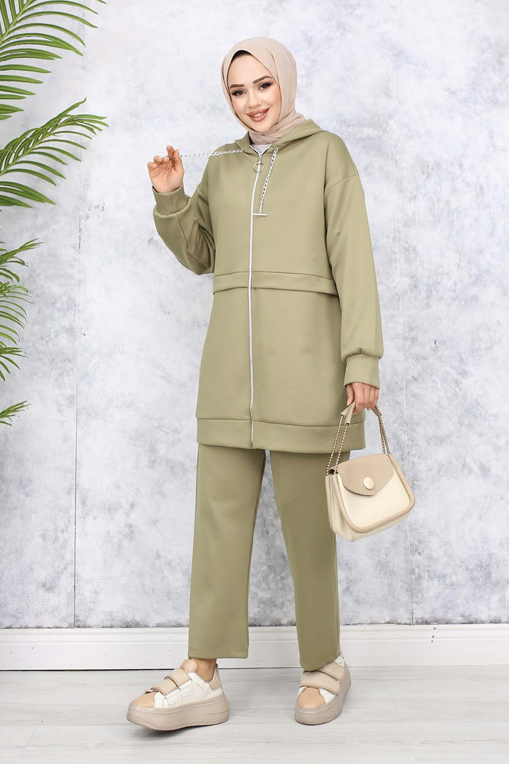 BNG Women Zincir Detaylı Scuba Takım Çağla 4566 - Turin