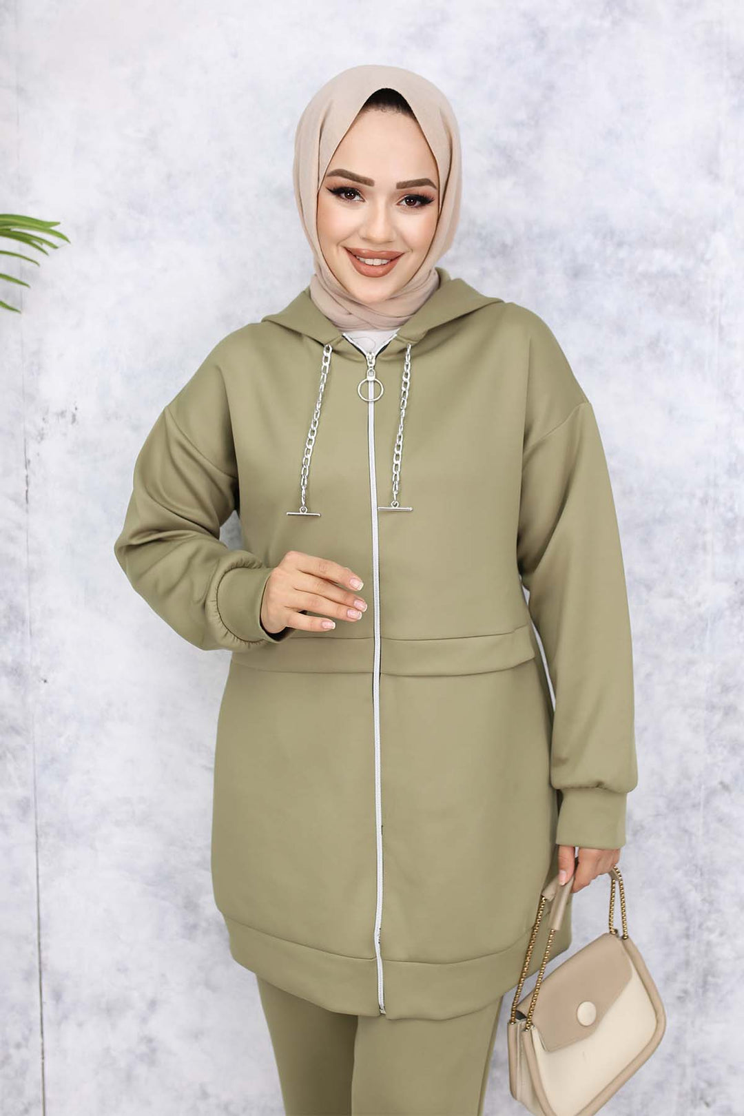 BNG Women Zincir Detaylı Scuba Takım Çağla 4566 - Turin