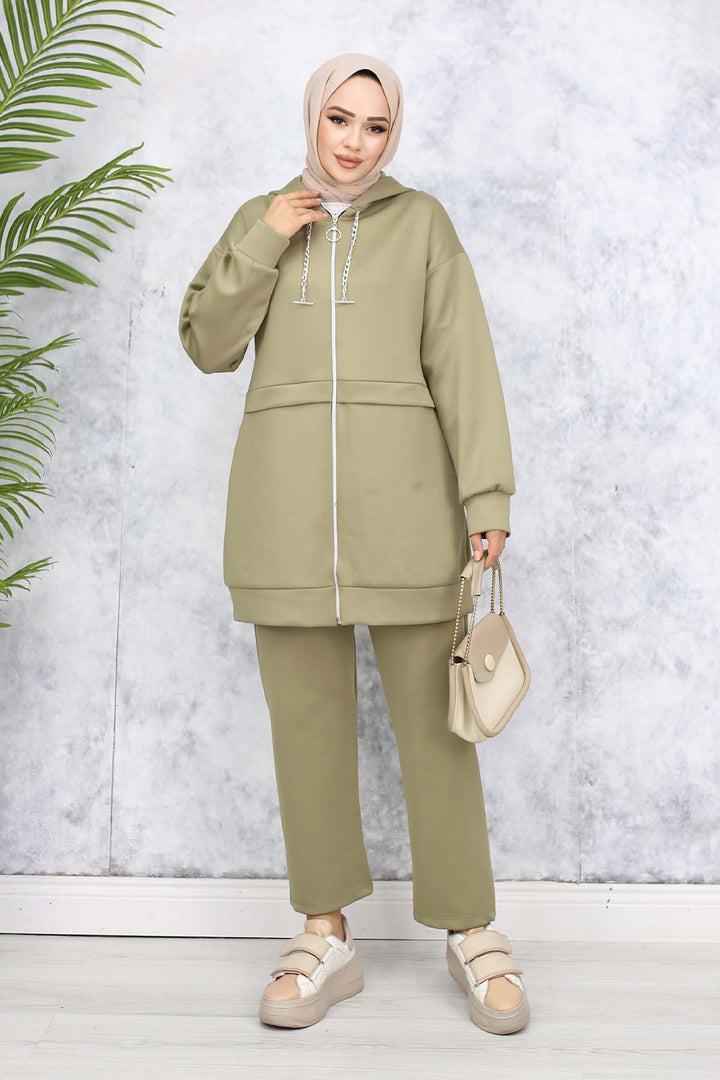 BNG Women Zincir Detaylı Scuba Takım Çağla 4566 - Turin