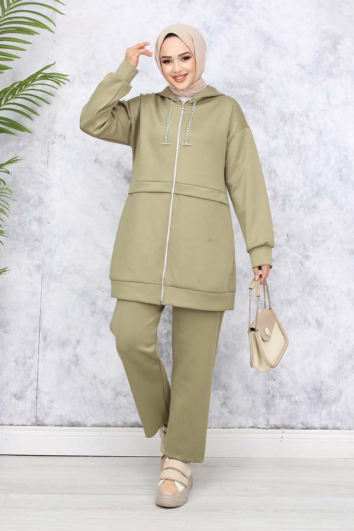 BNG Women Zincir Detaylı Scuba Takım Çağla 4566 - Turin