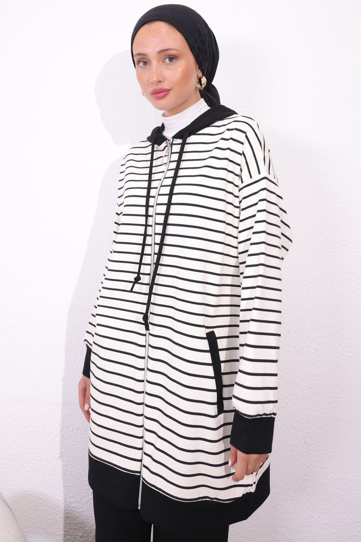 BNG Women Striped Duo Set Ecru - Sutton in Ashfield