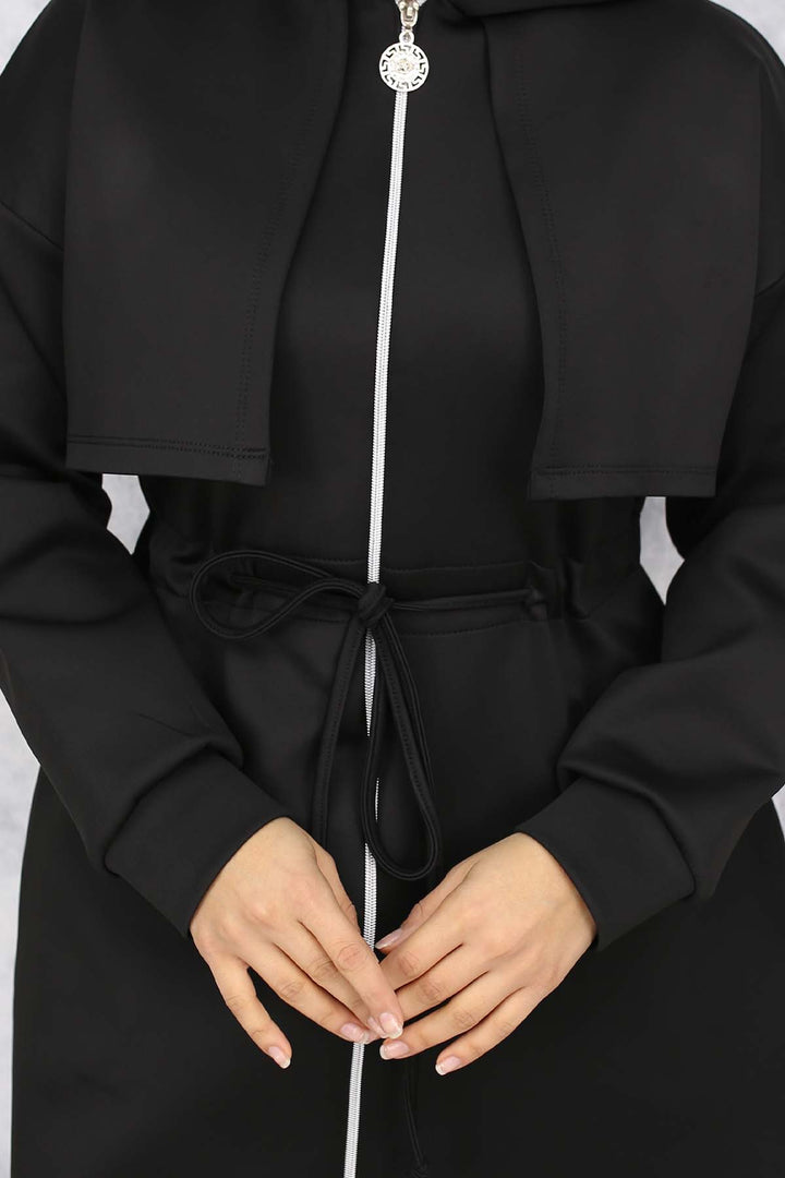 BNG Women Neck Detailed Scuba Two Piece Set Black 4596 - Cuautitlán