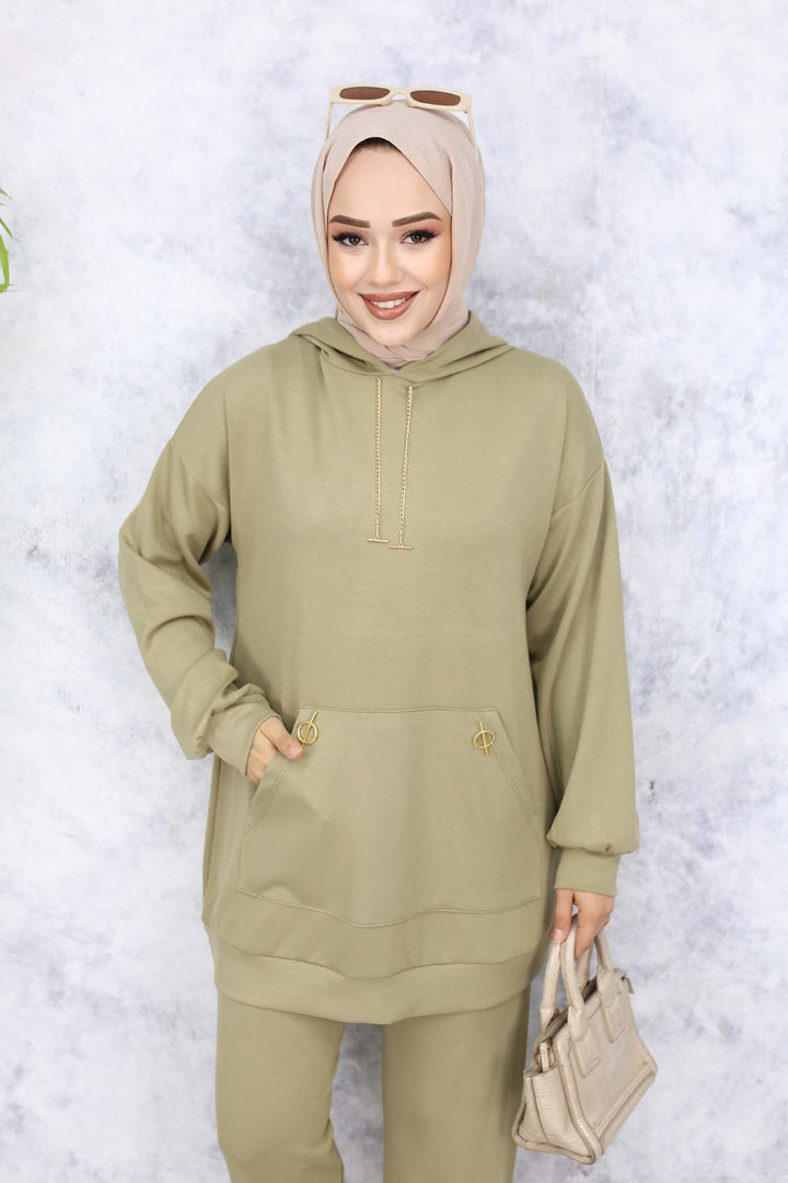 BNG Women Duo Set with Gold Accessories Çağla 4580 - Edinburg