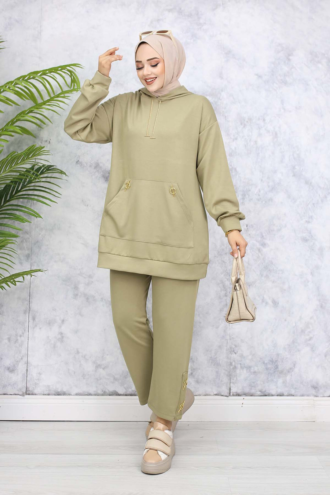 BNG Women Duo Set with Gold Accessories Çağla 4580 - Edinburg