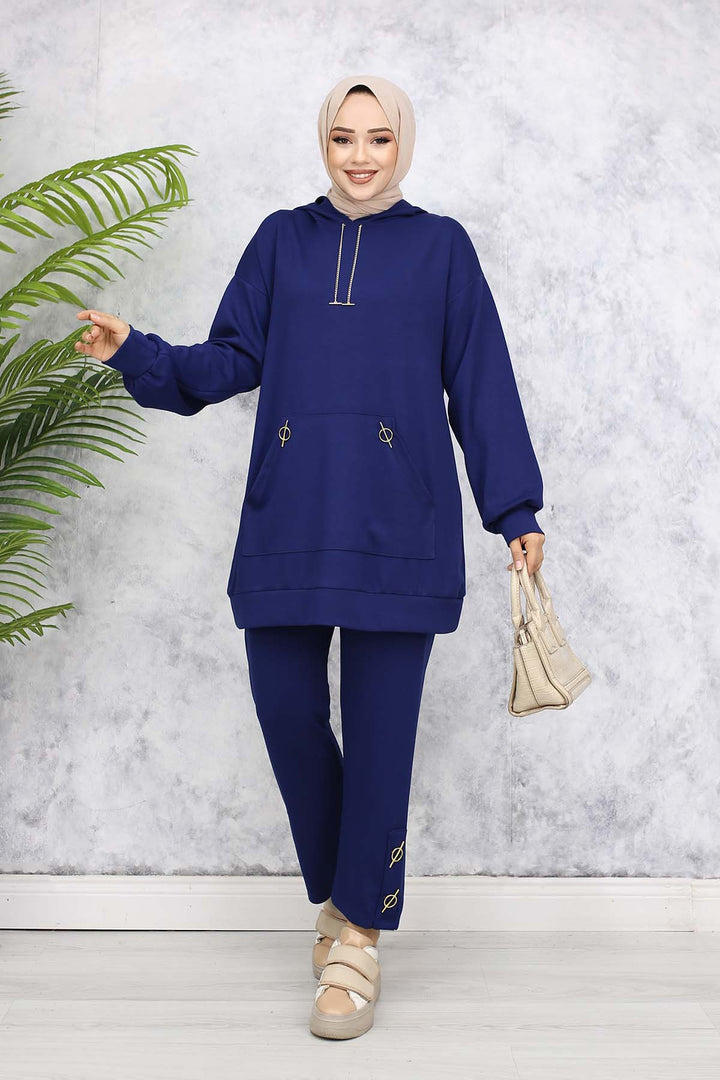 BNG Women Gold Accessorized Two-Piece Set 4580 Navy Blue - Saanich