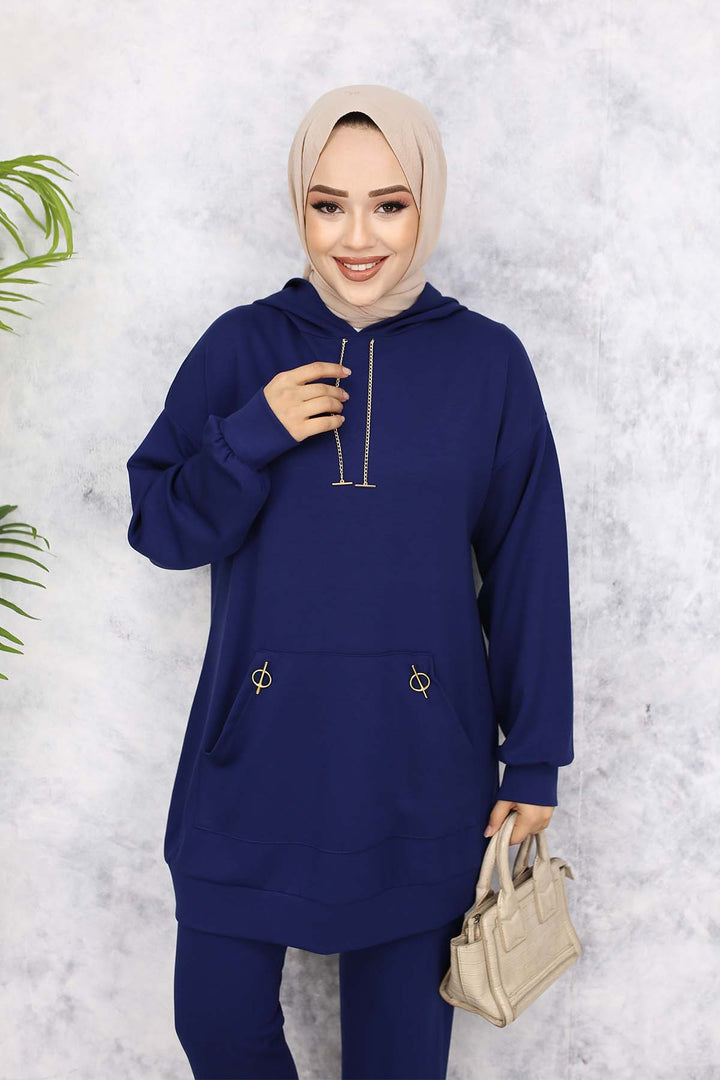 BNG Women Gold Accessorized Two-Piece Set 4580 Navy Blue - Saanich