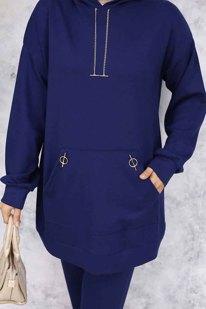BNG Women Gold Accessorized Two-Piece Set 4580 Navy Blue - Saanich