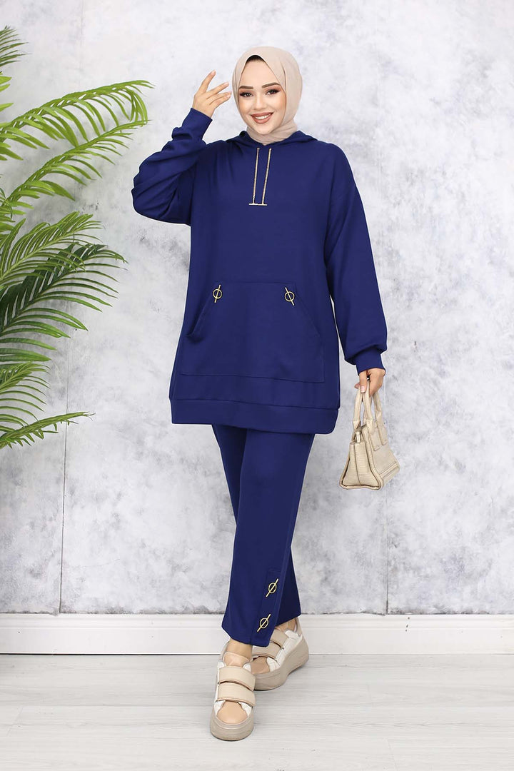 BNG Women Gold Accessorized Two-Piece Set 4580 Navy Blue - Saanich