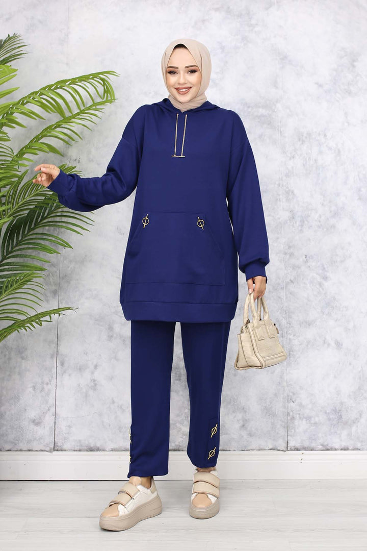 BNG Women Gold Accessorized Two-Piece Set 4580 Navy Blue - Saanich