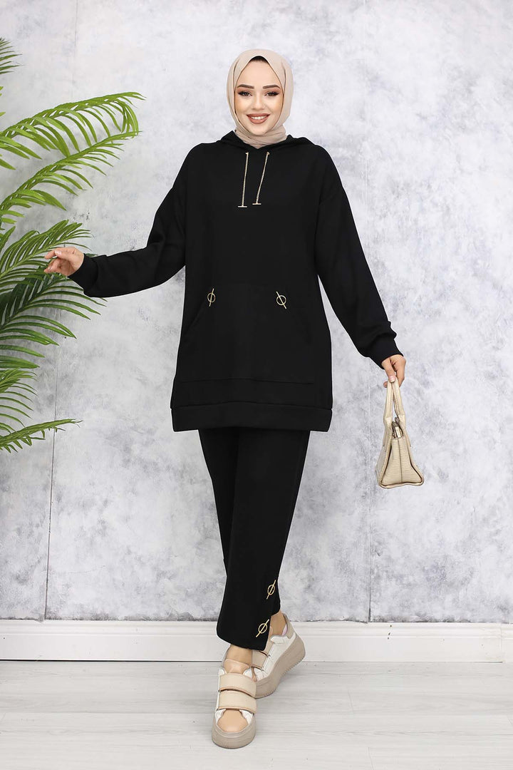 BNG Women Gold Accessorized Two-Piece Set 4580 Black - Abrantes
