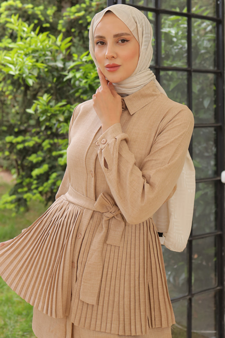BNG Women Please Detailed Two-Piece Beige Suit - Clermont