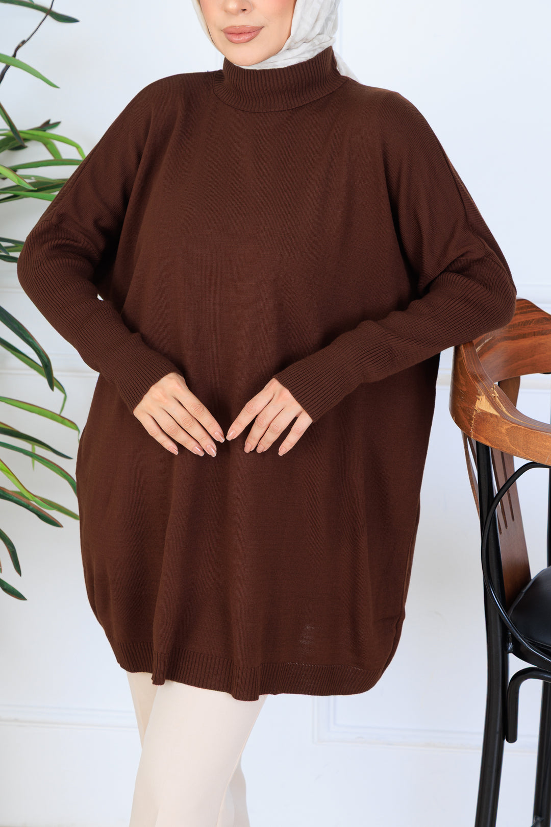 BNG Women Knit Tunic N7083 Brown - Woking