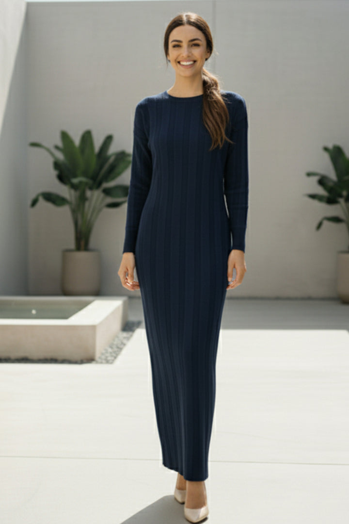 BNG Women Knit Dress N7050 Navy - Fort Lauderdale