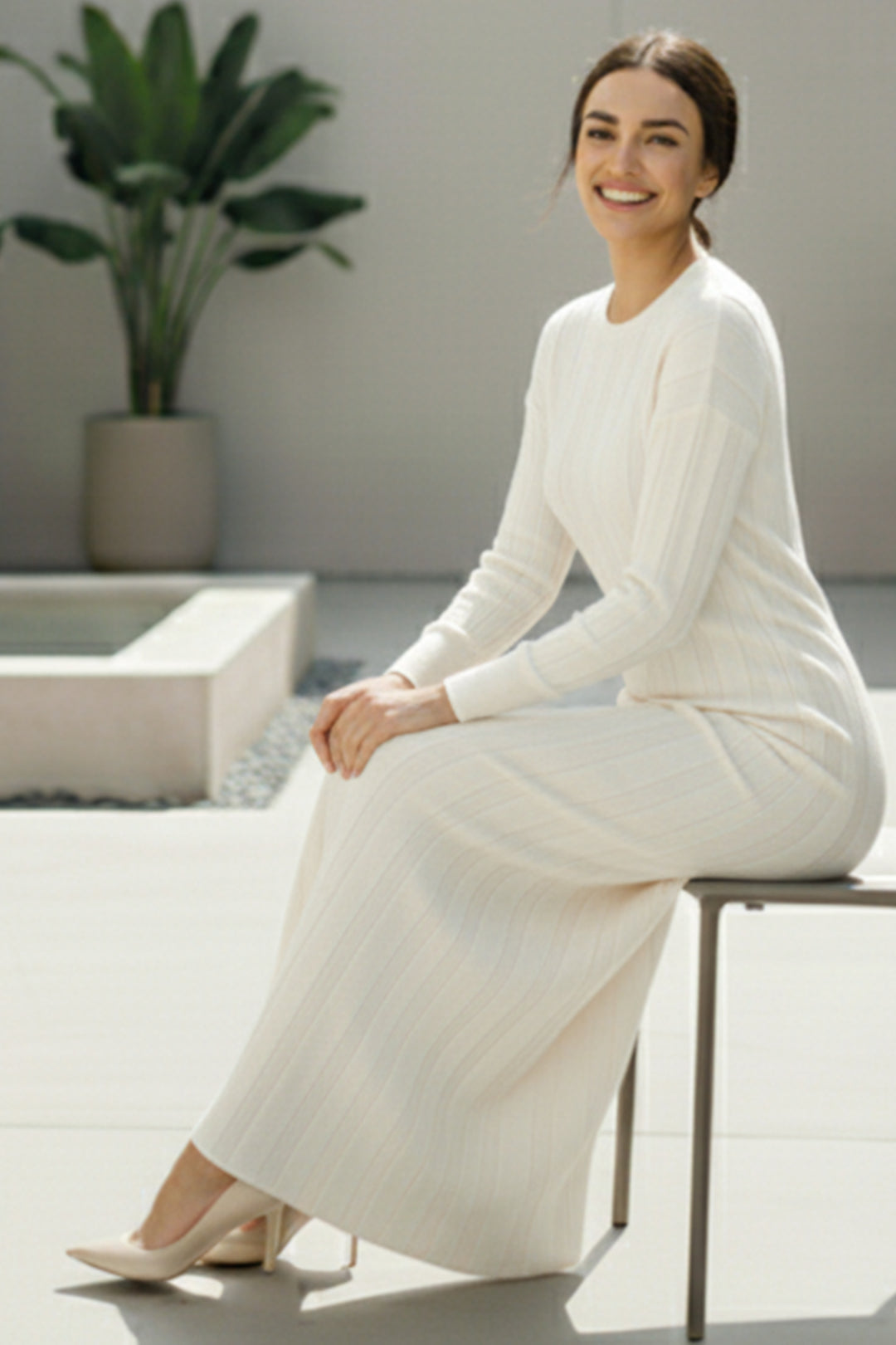 BNG Women Triko Elbise N7050 Taş Rengi - Middlesbrough