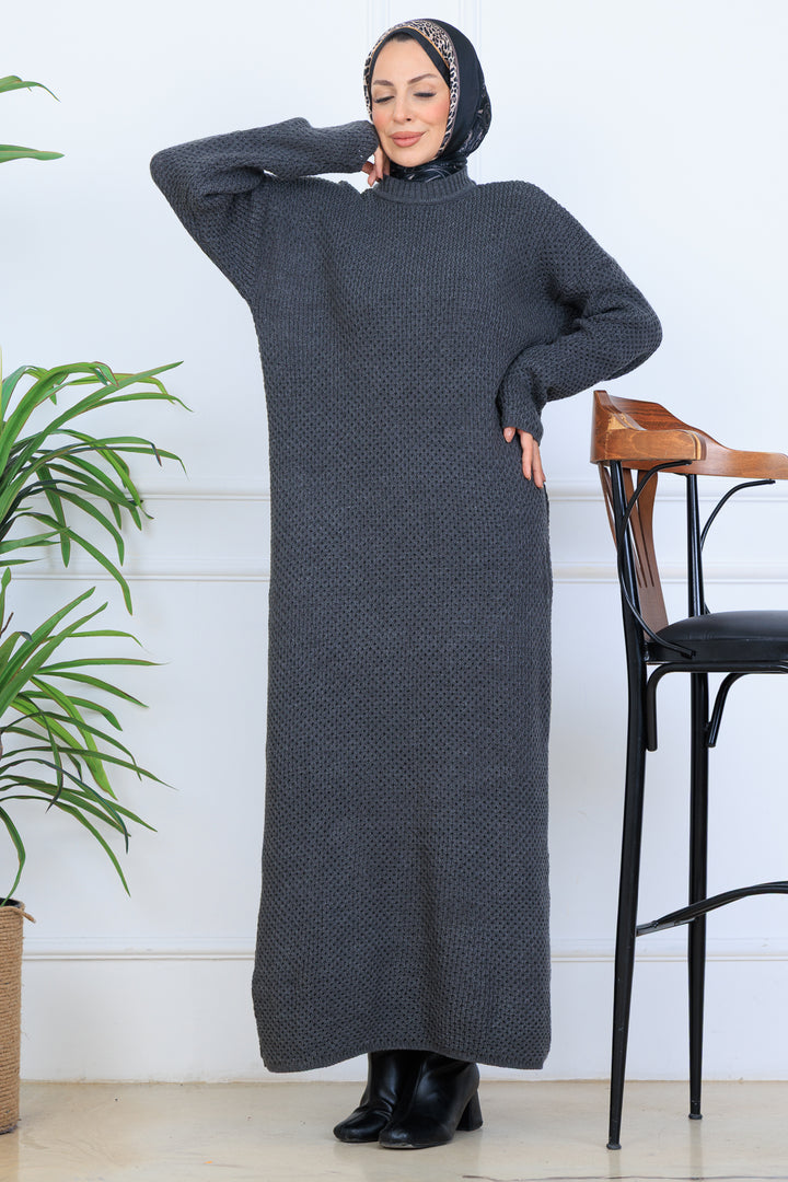 BNG Women Knitted Dress N7074 Anthracite - Tuscaloosa